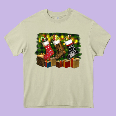 Christmas Santa Socks Heavy Core Tee Designed By Ranaportraitstore