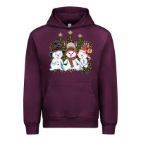 Mauve Wine christmas snowman Urban Hoodie - AdoDesignShop
