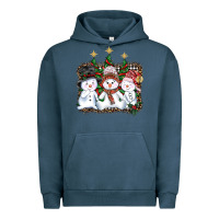 Pigment Midnight Navy christmas snowman Urban Hoodie - AdoDesignShop