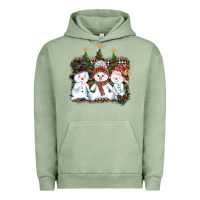 Pigment Oil Green christmas snowman Urban Hoodie - AdoDesignShop