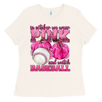 Bone In October We Wear Pink and Watch Baseball Ladies Tee - texasbilliewilder