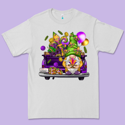 Mardi Gras Gnome On The Truck Premium Tee Designed By Nancycooperartshop