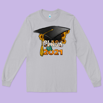 Class Of 2021 Long Sleeve Tee Designed By Jasminsmagicworld