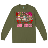 Army Green Valentine's Day my class is full of sweet hearts Long Sleeve Tee - FaDigitalArtStudio