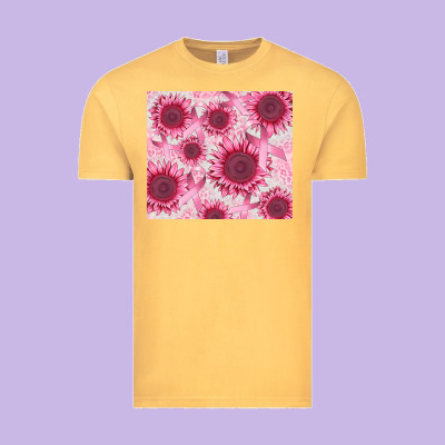 Breast Cancer Sunflower Vintage Tee Designed By Cowgirlartshop