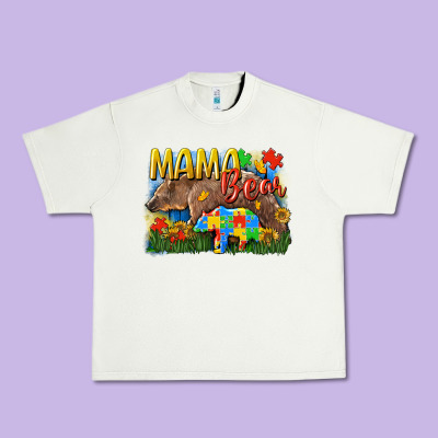 Mama Bear Autism Urban Heavy Tee Designed By Cowgirlartshop