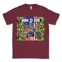 Burgundy born to ride Classic Tee - TumblerDesignByShophia
