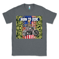 Charcoal Heather born to ride Classic Tee - TumblerDesignByShophia