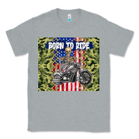 Heather Grey born to ride Classic Tee - TumblerDesignByShophia