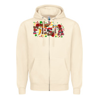Sandshell fieasta with sombrero rose and pepper Zipper Hoodie - Artiststas