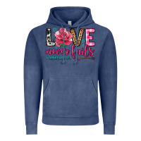 Vintage Denim love never fails Vintage Hoodie - OliviaCreatesArt