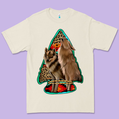 Howling Wolves Arrowhead Premium Tee Designed By Jasminsmagicworld