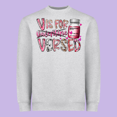 V Is For Valentine Versed Heavyweight Sweatshirt Designed By Racoondesign