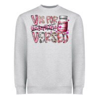 Heather Grey v is for valentine versed Heavyweight Sweatshirt - RacoonDesign