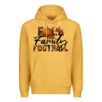 Mustard Fall Family Football Premium Hoodie - LillyAllenDesigns