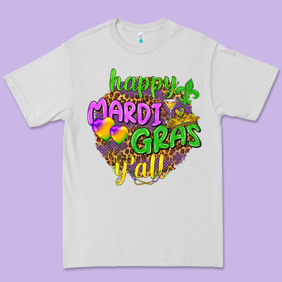 Happy Mardi Gras Y'all Premium Tee Designed By Nancycooperartshop