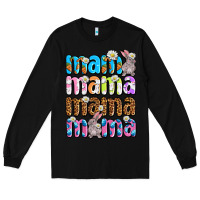 Black Easter mama mama mama Long Sleeve Tee - OliviaCreatesArt