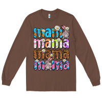 Chestnut Easter mama mama mama Long Sleeve Tee - OliviaCreatesArt