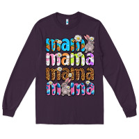 Plum Easter mama mama mama Long Sleeve Tee - OliviaCreatesArt