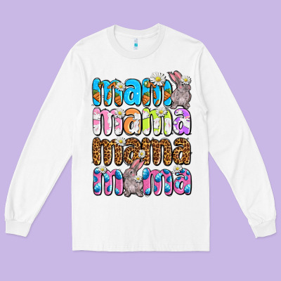 Easter Mama Mama Mama Long Sleeve Tee Designed By Oliviacreatesart