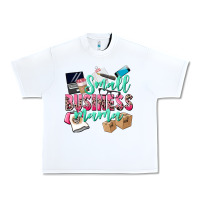 White Small Business Mama Urban Heavy Tee - CowGirlArtShop
