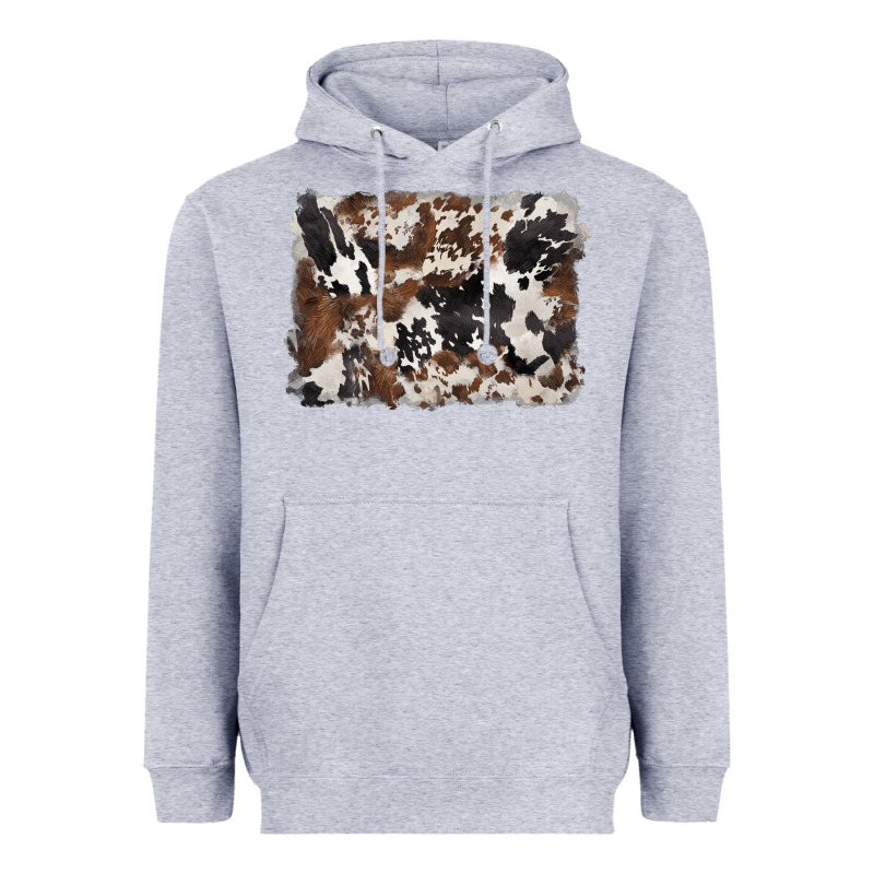 Black And Brown Cowhide Background Heavyweight Hoodie by BarkalooDesign | Teevron
