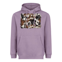 Lavender black and brown cowhide background Heavyweight Hoodie - BarkalooDesign