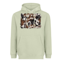 Matcha black and brown cowhide background Heavyweight Hoodie - BarkalooDesign