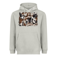 Moon Dust black and brown cowhide background Heavyweight Hoodie - BarkalooDesign