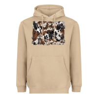 Mushroom black and brown cowhide background Heavyweight Hoodie - BarkalooDesign