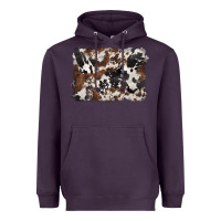 Plum black and brown cowhide background Heavyweight Hoodie - BarkalooDesign