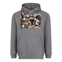 Storm black and brown cowhide background Heavyweight Hoodie - BarkalooDesign