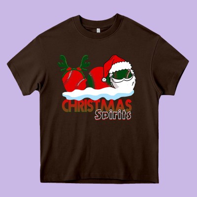 Christmas Spirits Baseball Heavy Core Tee Designed By Bettercallsaul
