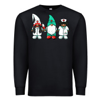Black african american nurse gnomies medical gnomies Premium Sweatshirt - BarkalooDesign