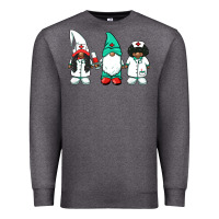 Charcoal Heather african american nurse gnomies medical gnomies Premium Sweatshirt - BarkalooDesign