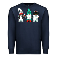 Navy african american nurse gnomies medical gnomies Premium Sweatshirt - BarkalooDesign