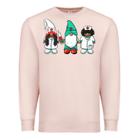 Pale Pink african american nurse gnomies medical gnomies Premium Sweatshirt - BarkalooDesign