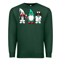 Sports Green african american nurse gnomies medical gnomies Premium Sweatshirt - BarkalooDesign