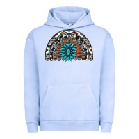 Pigment Grape Ice western turquoise aztec cowhide serape  rainbows Urban Hoodie - AdoDesignShop