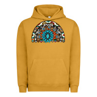 Pigment Peanut Butter western turquoise aztec cowhide serape  rainbows Urban Hoodie - AdoDesignShop