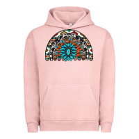 Pigment Salmon western turquoise aztec cowhide serape  rainbows Urban Hoodie - AdoDesignShop