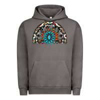 Pigment Tornado western turquoise aztec cowhide serape  rainbows Urban Hoodie - AdoDesignShop