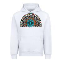 White western turquoise aztec cowhide serape  rainbows Urban Hoodie - AdoDesignShop