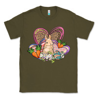Army Green Easter heart Easter Day Classic Tee - HowdyJamesFarm