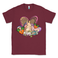 Burgundy Easter heart Easter Day Classic Tee - HowdyJamesFarm