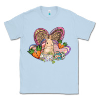 Dusty Blue Easter heart Easter Day Classic Tee - HowdyJamesFarm