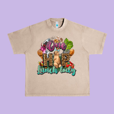 One Hip Lunch Lady Easter Day Urban Heavy Tee Designed By Howdyjamesfarm