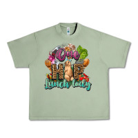 Oil Green One hip lunch lady Easter Day Urban Heavy Tee - HowdyJamesFarm