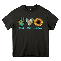 Asphalt peace love sunshine Heavy Core Tee - JahusDesignShop