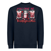 Navy you give me teachcardia Heavyweight Sweatshirt - RacoonDesign